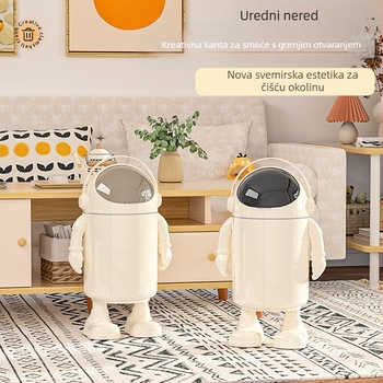 Kanta za smeće, visoka vrijednost ljepote, 2025., smeće za dnevni boravak, slatka zabavna crtana igra, astronaut za WC, velika kanta za pohranu s poklopcem