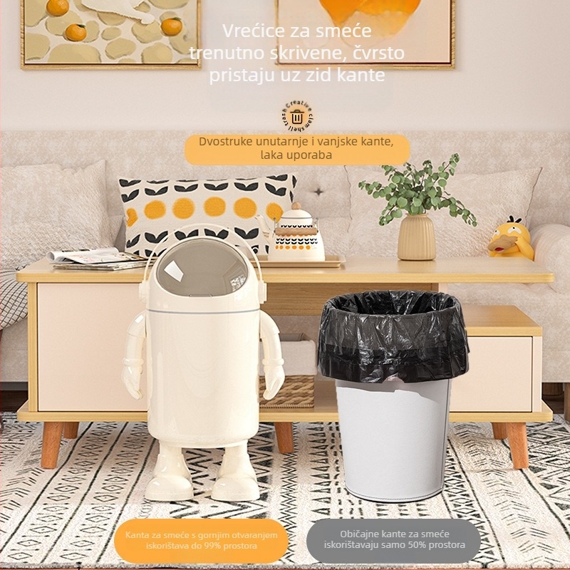 Kanta za smeće, visoka vrijednost ljepote, 2025., smeće za dnevni boravak, slatka zabavna crtana igra, astronaut za WC, velika kanta za pohranu s poklopcem