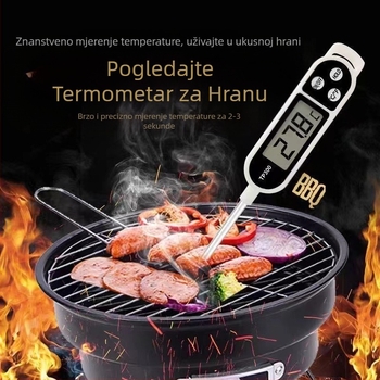 Kućanski mjerač temperature vode, temperatura ulja, visokoprecizni elektronički digitalni zaslon, termometar za hranu, prženje, pečenje, kuhinja, mlijeko