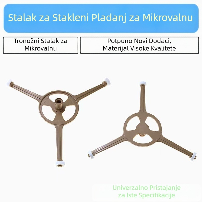 Pribor za američku/mikrovalnu pećnicu, novi, 25 cm ravni stakleni okretni tanjur, trokutasti nosač, okretni 213B/213C/M10