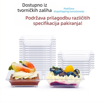 Prekogranična Amazon Explosions jednokratna PS tvrda plastika zadebljani dizajn desert umak posuda prozirna grickalica mala posuda u boji
