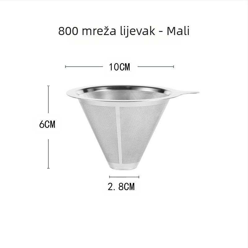 Filter za kavu, Filter za kavu, Šalica za filter, Pribor za ručno kuhanu kavu, Cjedilo za čaj, Papir bez filtera, Ultra-fini šifrirani lijevak za kavu
