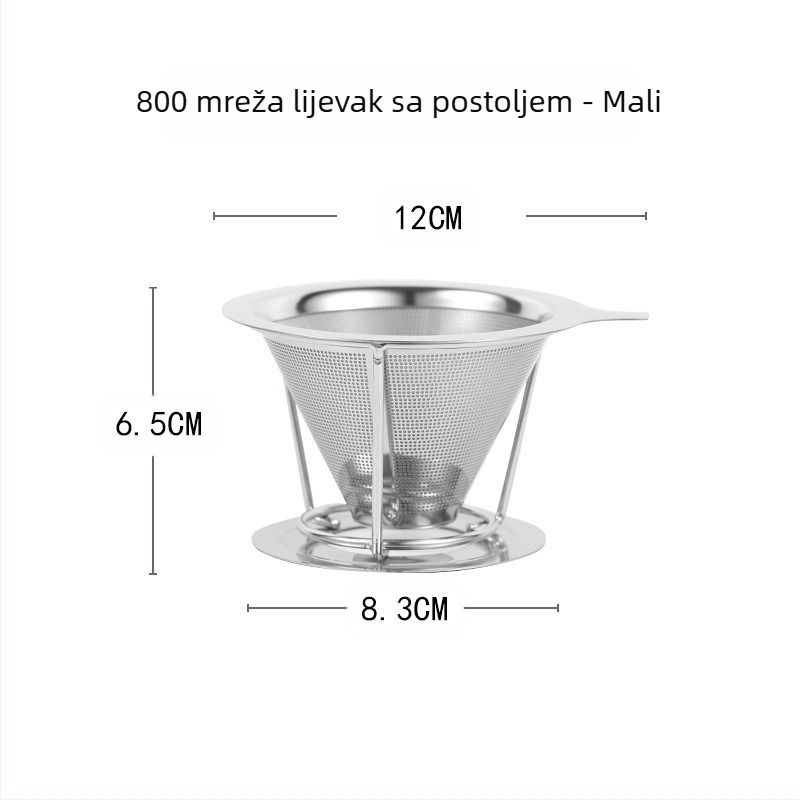 Filter za kavu, Filter za kavu, Šalica za filter, Pribor za ručno kuhanu kavu, Cjedilo za čaj, Papir bez filtera, Ultra-fini šifrirani lijevak za kavu