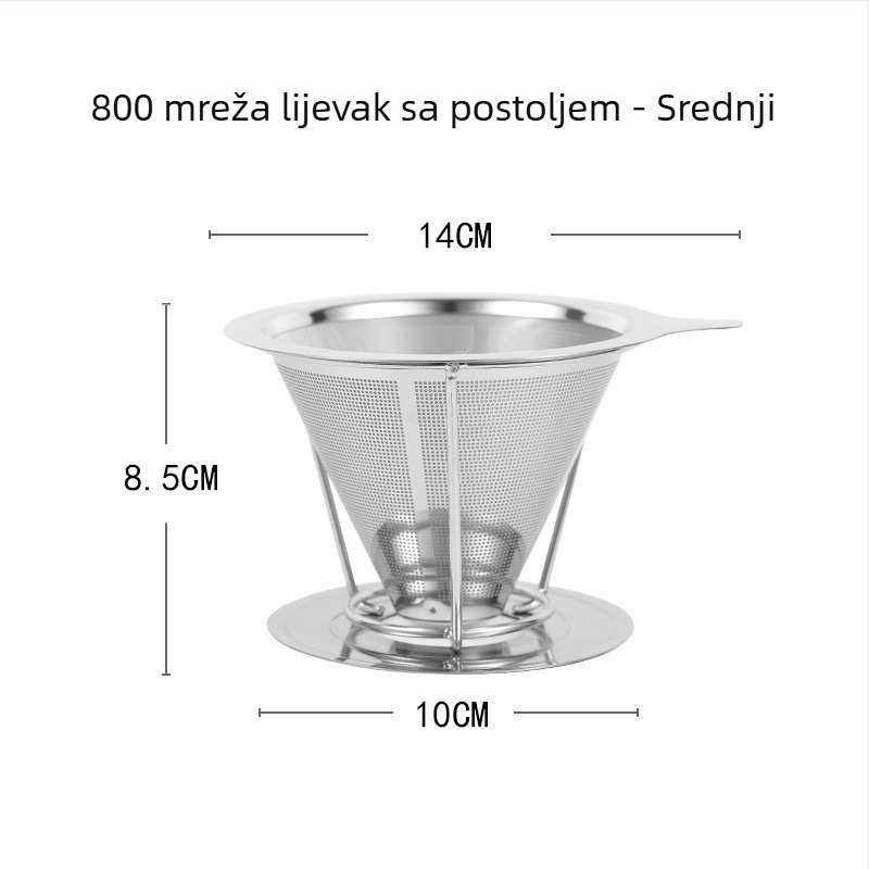 Filter za kavu, Filter za kavu, Šalica za filter, Pribor za ručno kuhanu kavu, Cjedilo za čaj, Papir bez filtera, Ultra-fini šifrirani lijevak za kavu