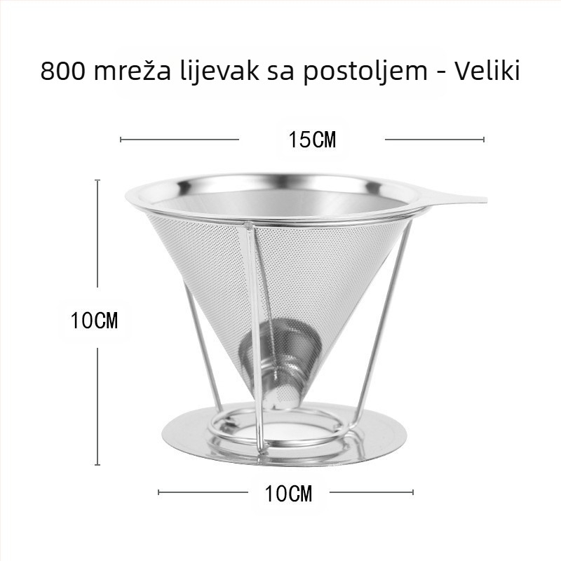 Filter za kavu, Filter za kavu, Šalica za filter, Pribor za ručno kuhanu kavu, Cjedilo za čaj, Papir bez filtera, Ultra-fini šifrirani lijevak za kavu