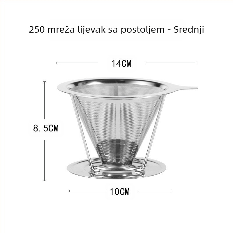 Filter za kavu, Filter za kavu, Šalica za filter, Pribor za ručno kuhanu kavu, Cjedilo za čaj, Papir bez filtera, Ultra-fini šifrirani lijevak za kavu