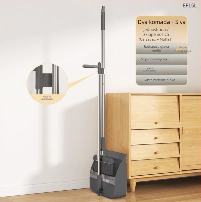 Kućanska sklopiva metla za smeće, odijelo za metlu, kombinirano metlo za metenje, jedna metla, neljepljiva, magnetska apsorpcija, pohrana