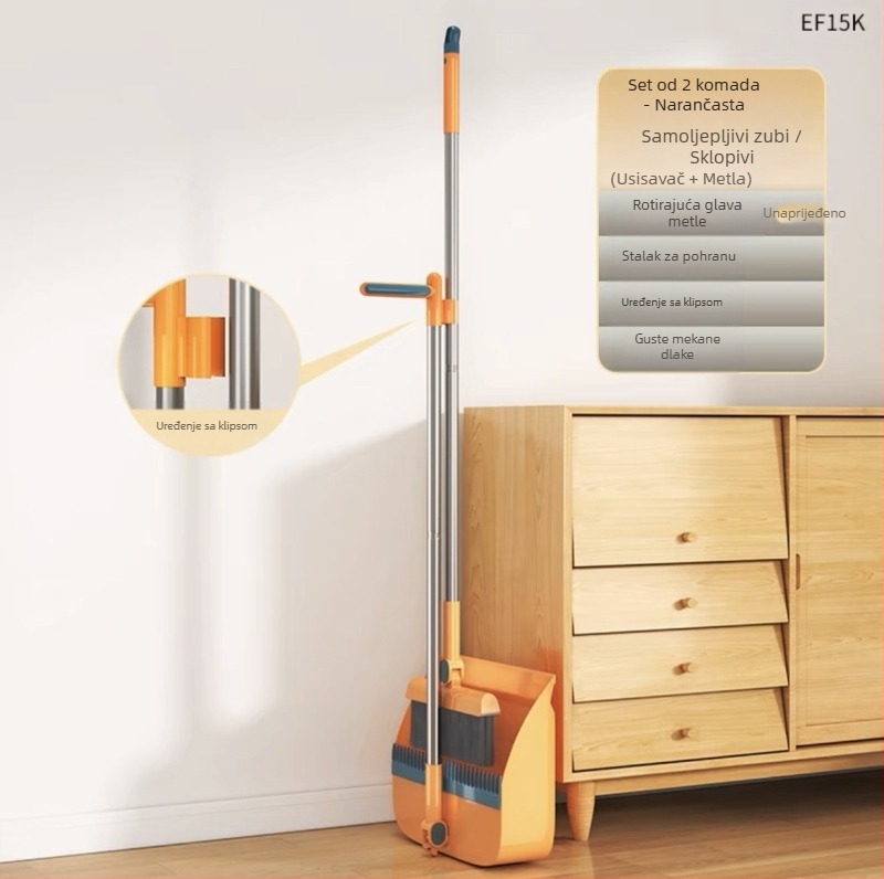 Kućanska sklopiva metla za smeće, odijelo za metlu, kombinirano metlo za metenje, jedna metla, neljepljiva, magnetska apsorpcija, pohrana