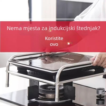 Zadebljani stalak za indukcijsko kuhalo od nehrđajućeg čelika, stalak za kuhinjski pribor, stalak za plinski štednjak, poklopac za plinsku radnu ploču