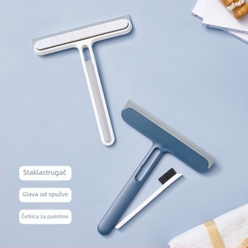 Jinboshijev novi strugač za staklo četiri u jednom, spužva za staklo, dolazi s malom četkom, dvostranom četkom za čišćenje s dvostrukom namjenom i ostalim...