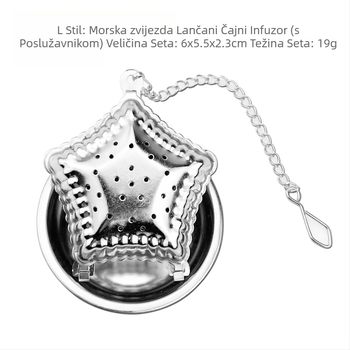 Cjedilo za čaj od nehrđajućeg čelika za viseće šalice, moderno uredsko cjedilo za čaj s posebnom ladicom, raznim uzorcima, opcionalno