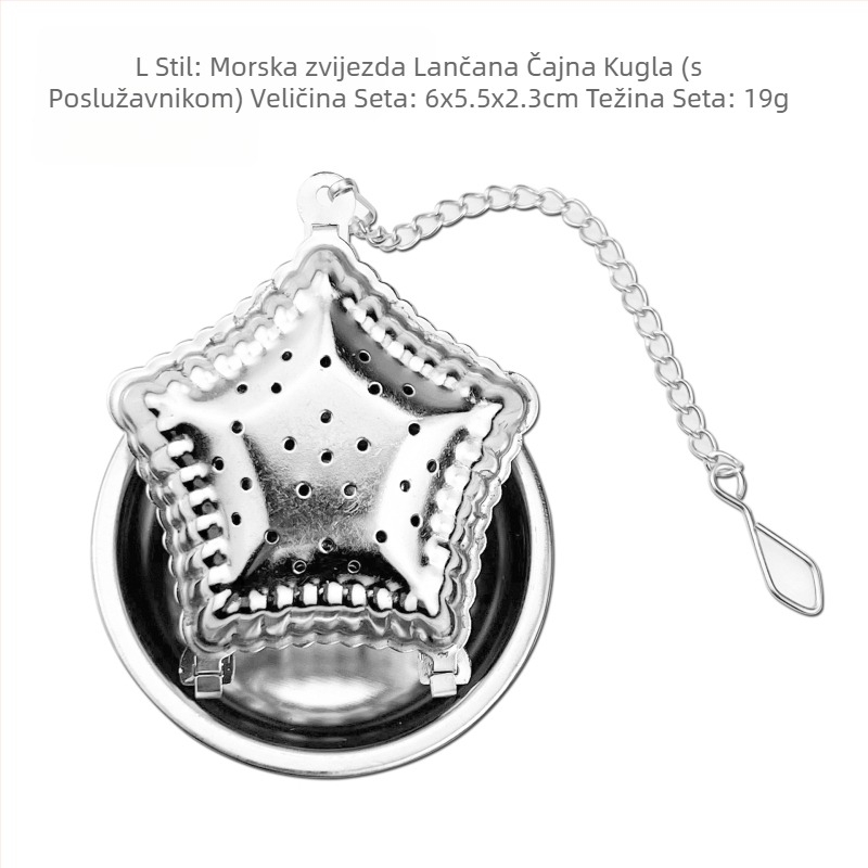 Cjedilo za čaj od nehrđajućeg čelika za viseće šalice, moderno uredsko cjedilo za čaj s posebnom ladicom, raznim uzorcima, opcionalno