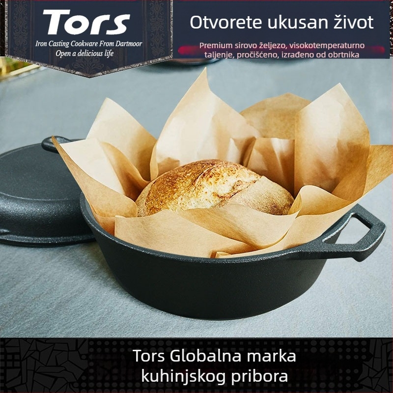 Tols Export Lijevano željezo s jednom ručkom, dvostruka namjena, tava s jednom ručkom, čisto željezno varivo, kućanski lonac bez premaza za izradu tave