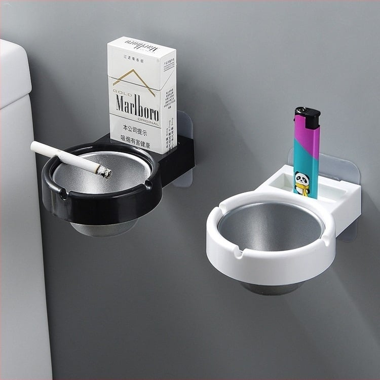Zidna pepeljara za kupaonicu, WC, zidni stalak za cigarete, WC bez bušilice, zidna pepeljara