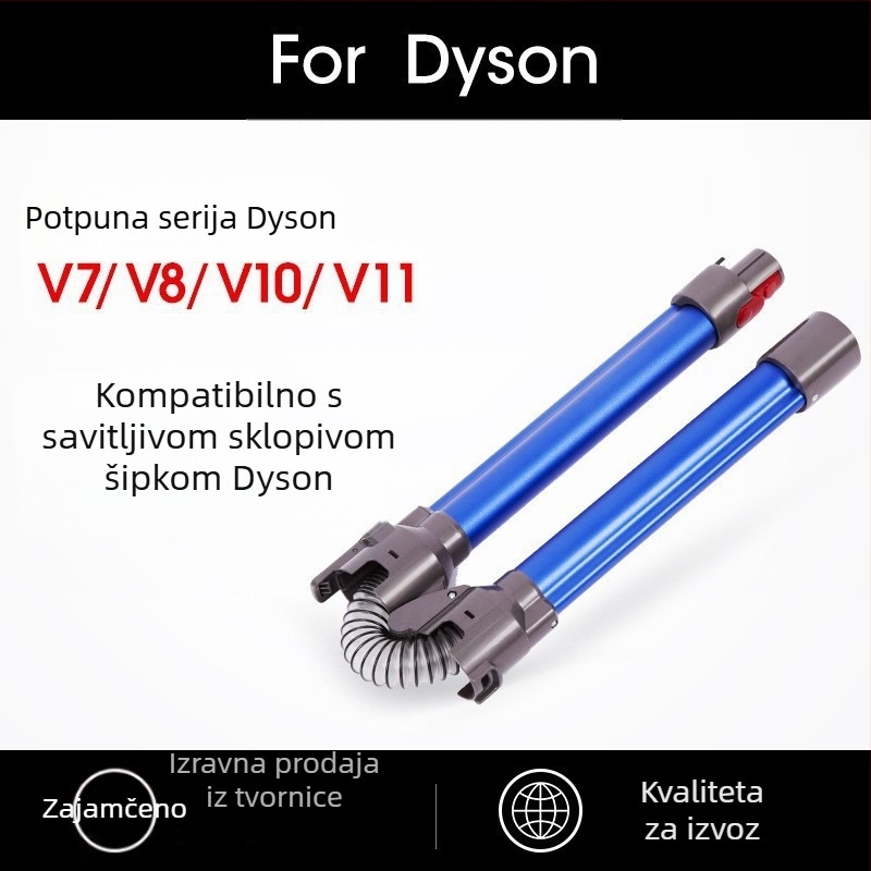 Pogodno za Dyson dodatke V7 V8 V10 V11 ručni usisavač, metalnu aluminijsku cijev, savitljivu sklopivu šipku.