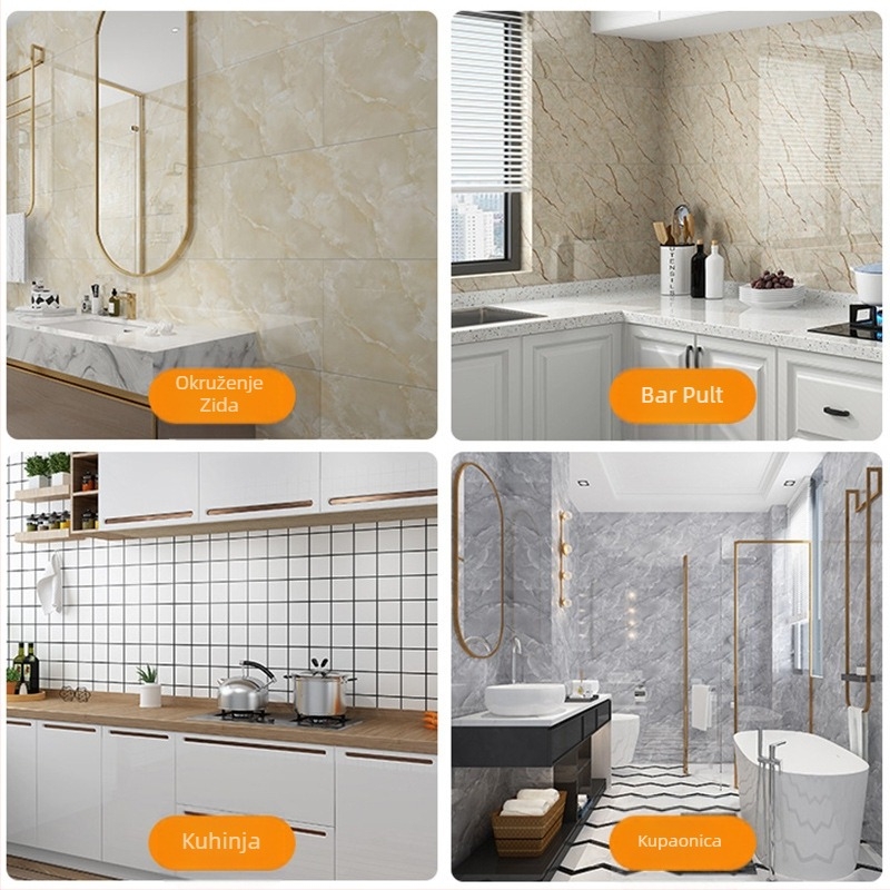 Naljepnice za WC, vodootporne naljepnice za zid, kupaonica, oštećeni zid kupaonice, ružne naljepnice za pločice, aluminijska plastična ploča, samoljepljive tapete