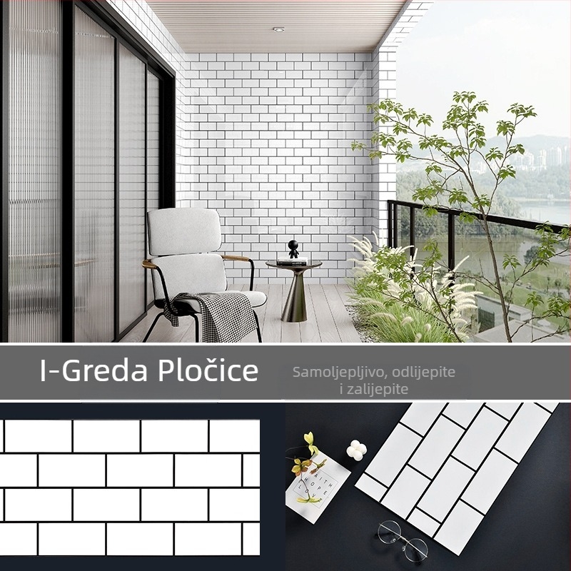 Naljepnice za WC, vodootporne naljepnice za zid, kupaonica, oštećeni zid kupaonice, ružne naljepnice za pločice, aluminijska plastična ploča, samoljepljive tapete