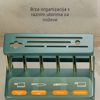 Popularni držač za noževe, tuba za štapiće za jelo, višenamjenski stalak za kuhinjski pribor, stalak za noževe i vilice