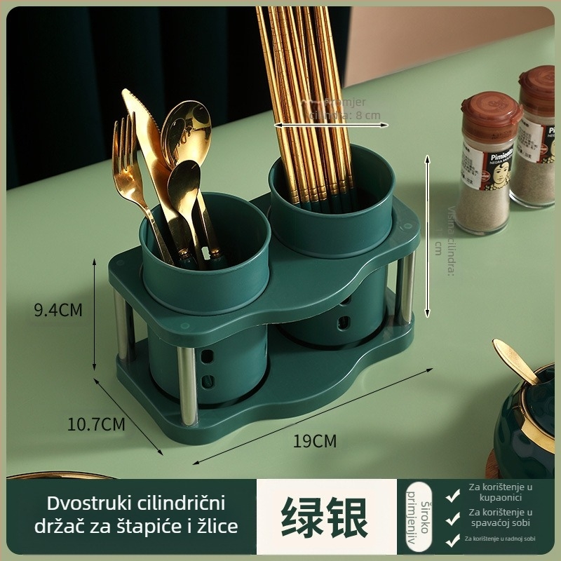 Popularni držač za noževe, tuba za štapiće za jelo, višenamjenski stalak za kuhinjski pribor, stalak za noževe i vilice