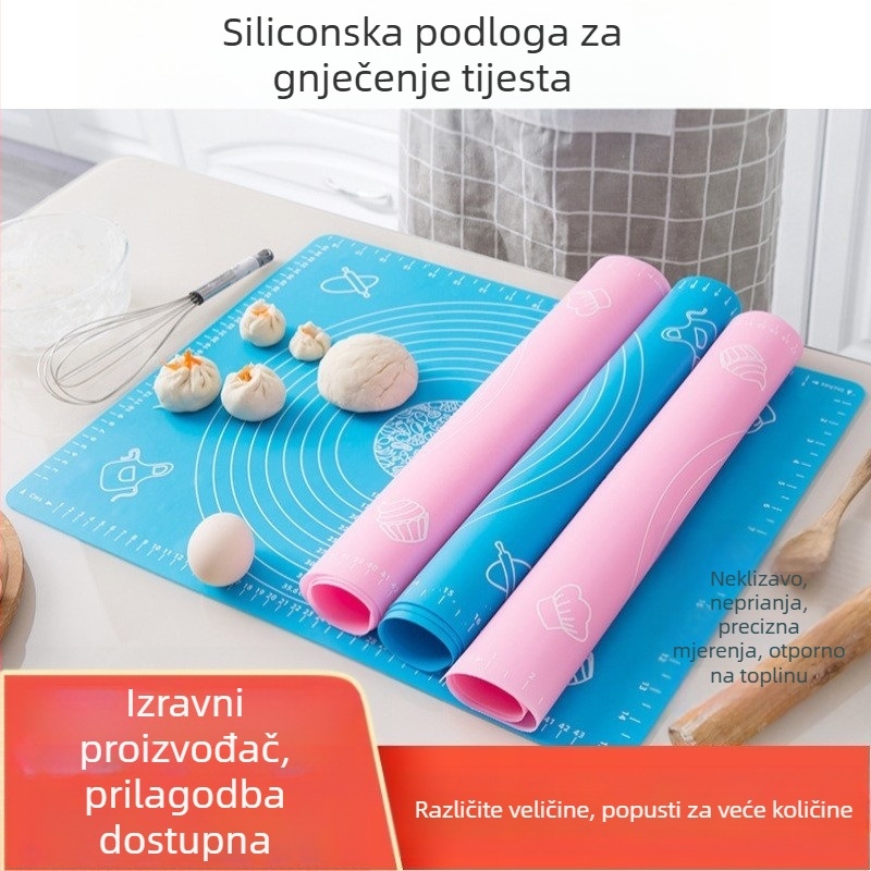 Silikonska podloga za pečenje preko granice, zadebljana izolirana silikonska podloga, alati za pečenje i mijesenje tijesta prehrambene kvalitete