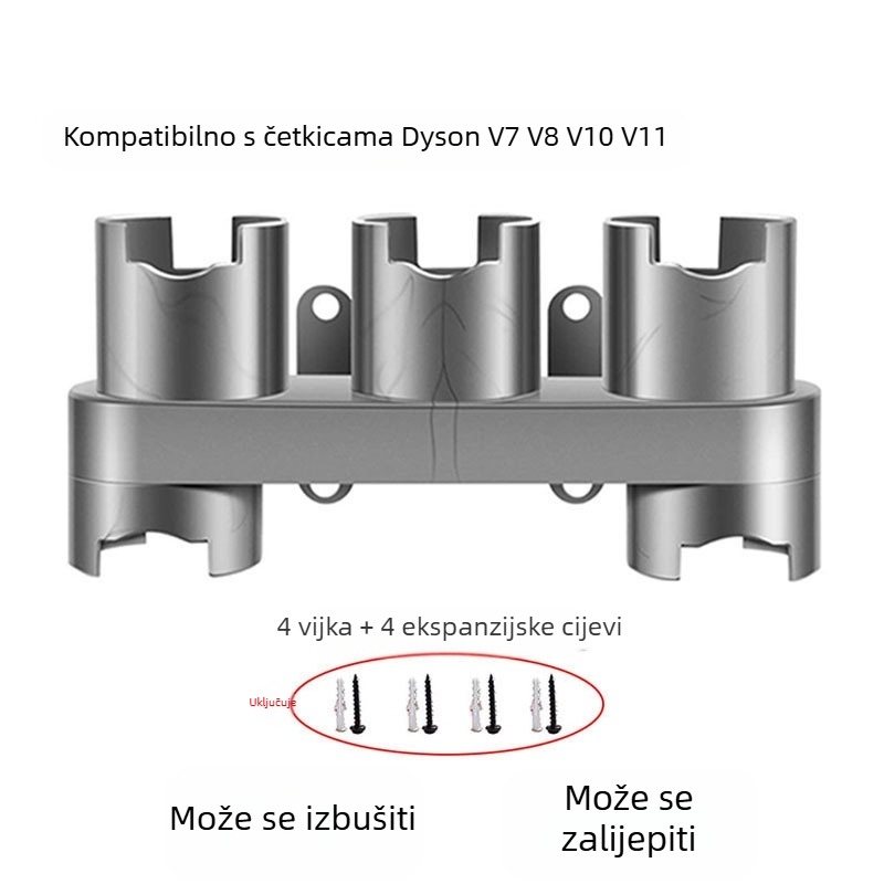Prikladno za Dyson usisavač, nosač za pohranu usisne glave V6, stalak bez rupa V7/V8, pribor bez pet rupa za čavle V10/V11