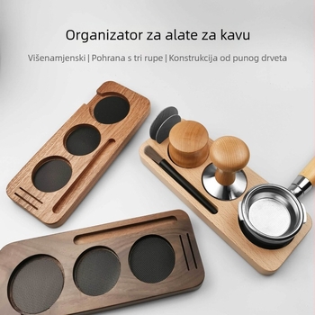 Univerzalni držač za prašak za kavu, ručka za aparat za kavu, odgovarajući okvir od punog drva za pohranu uređaja, prašak 51mm/58mm