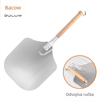 Alati za pečenje, odvojiva ručka, spiralni uzorak, lopata za pizzu od 12 inča, aluminijska lopata, lopata za prijenos pizze, drvena drška, lopata za pizzu