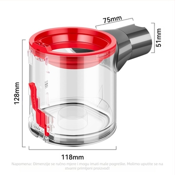 Wanchuang Adapt Dyson Pribor za usisavače Kanta za prašinu V7V8V15 Kanta za smeće SV10/SV11 Host kanta za prašinu