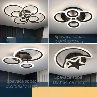 Lampa za dnevni boravak, lampa za glavnu spavaću sobu, jednostavna moderna LED stropna lampa, kreativna rasvjeta, personalizirana lampa za paket soba