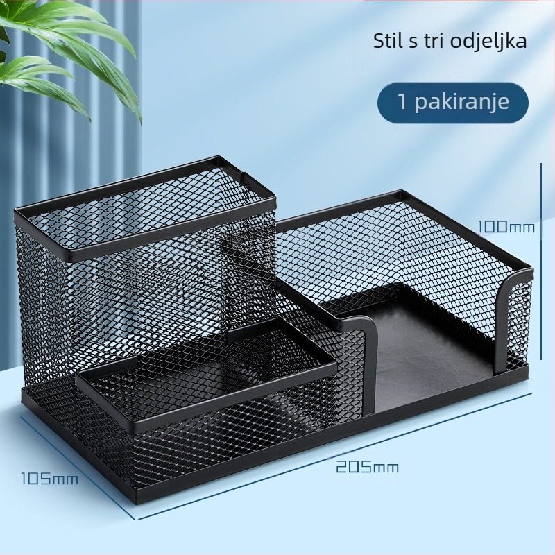 Višenamjenski metalni držač za olovke s velikim kapacitetom za držanje olovki, držač za olovke za studentske potrebe, držač za olovke, pohrana kreativnog uredskog pribora