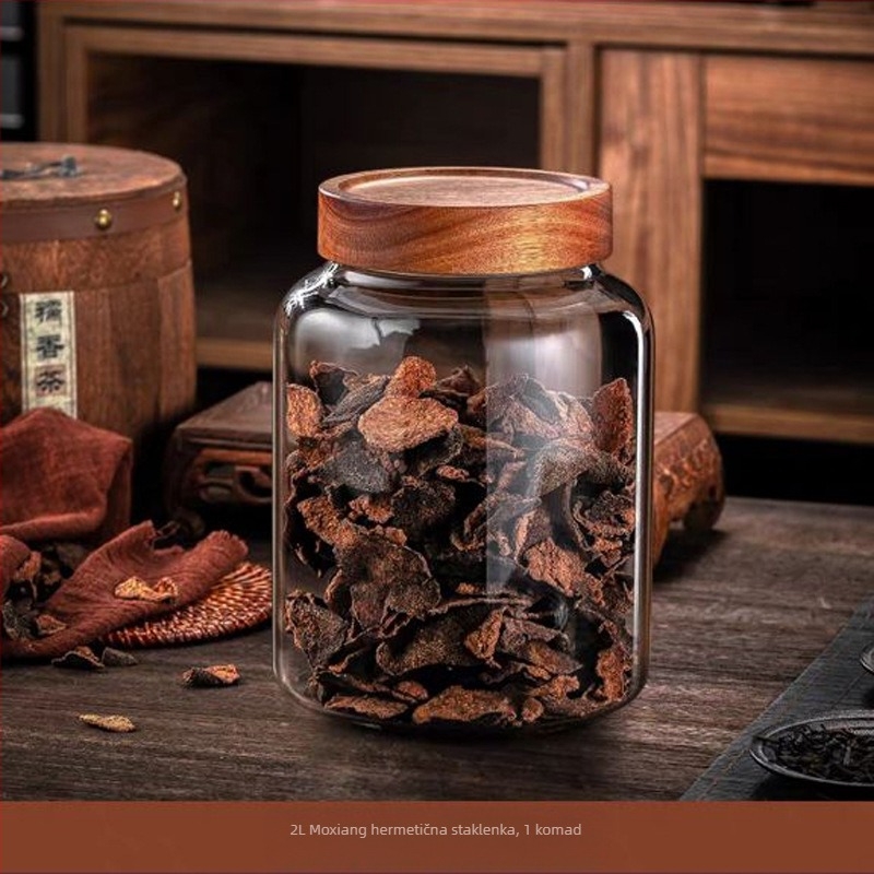 Staklenka za sušenje perikarpija, posebna velika zatvorena staklenka od borosilikatnog stakla, staklenka za izlaganje čaja i lijekova, boca za pohranu otporna na vlagu