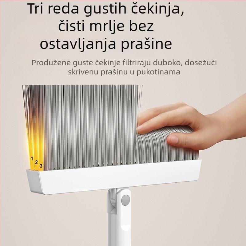 Metla i lopata za smeće, kombinirana kućanska metla, neljepljiva kosa, sklopiva metla, velika lopata za smeće od aluminijske legure