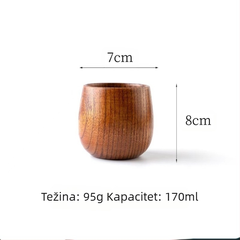 Veleprodaja kreativnih prirodnih drvenih malih šalica za trbuh, starih boja, klasičnih drvenih šalica Ziziphus Spinosae, restorana, kućanskih drvenih šalica za čaj Ziziphus