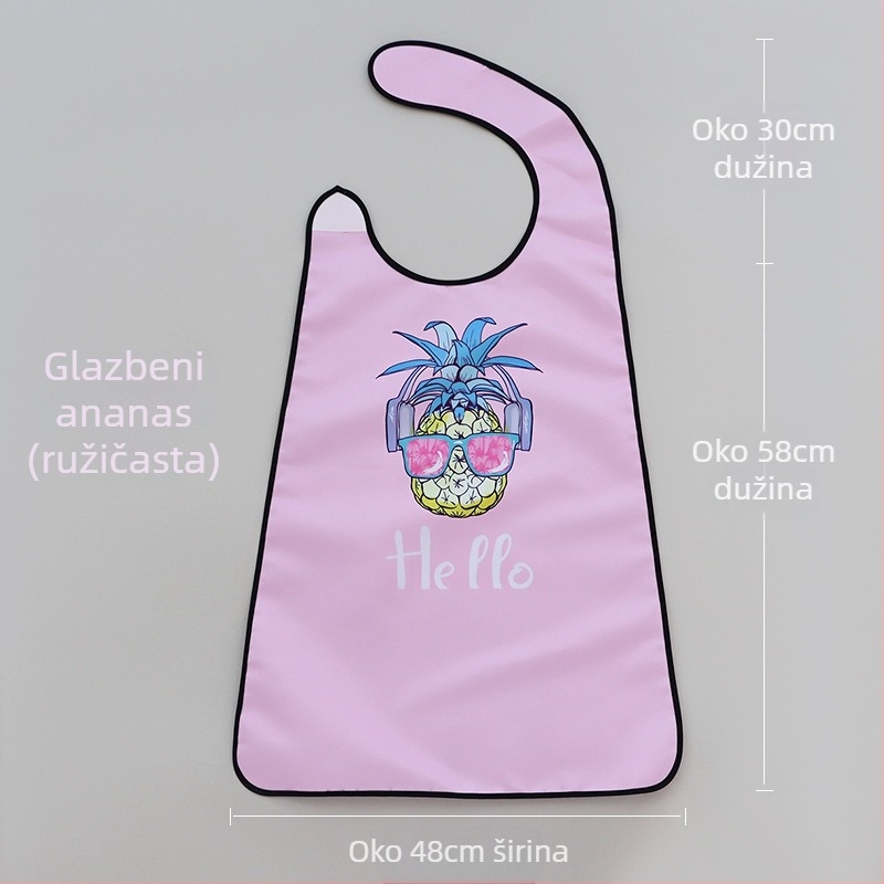 Podbradnik za jelo za odrasle, otporan na ulje, otporan na prskanje, posebna pregača za rižu, personalizirani podbradnik za odrasle, vodootporni modni kombinezon