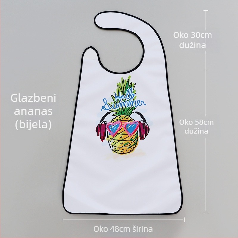 Podbradnik za jelo za odrasle, otporan na ulje, otporan na prskanje, posebna pregača za rižu, personalizirani podbradnik za odrasle, vodootporni modni kombinezon