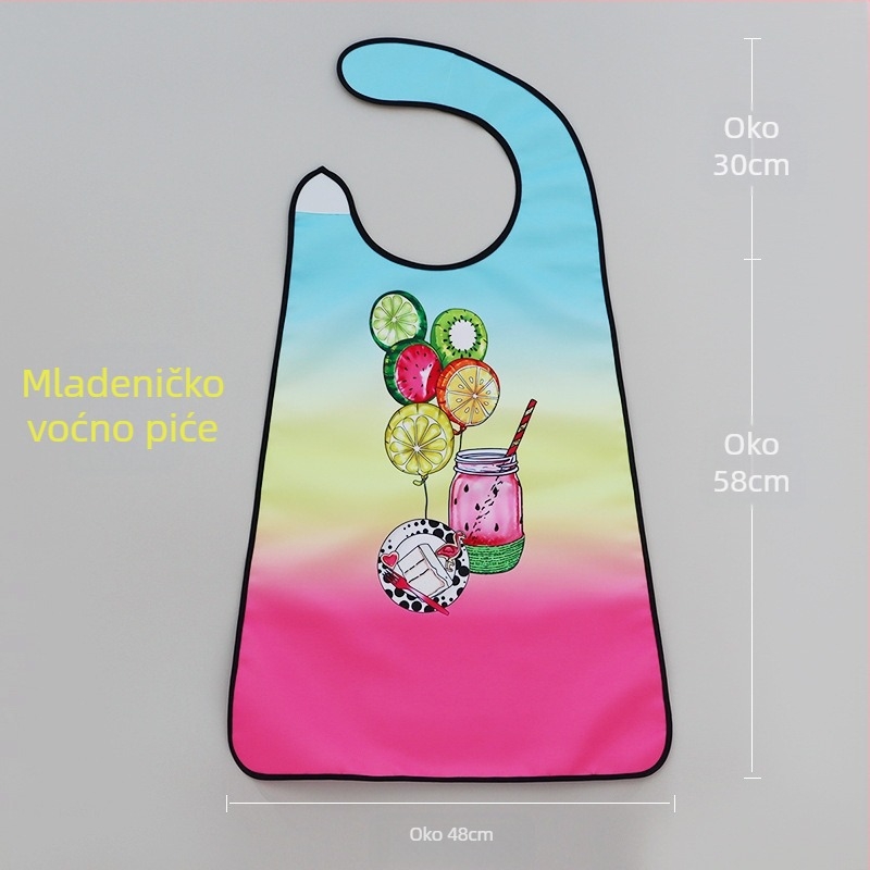 Podbradnik za jelo za odrasle, otporan na ulje, otporan na prskanje, posebna pregača za rižu, personalizirani podbradnik za odrasle, vodootporni modni kombinezon