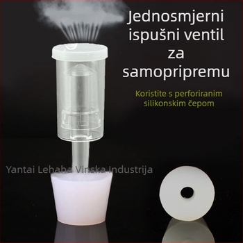 Silikonski čep za nepovratni ventil može zamijeniti čep od pluta, čep za boce vina, čep za spremnik za fermentaciju, sekundarna fermentacija