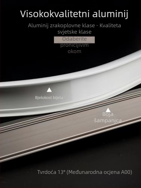 Kolotura za zavjese, gornja montaža, kuka, bočna montaža, zakrivljena tračnica, prozorski otvor od aluminijske legure, dvostruka tračnica, klizna vodilica za isključivanje zvuka