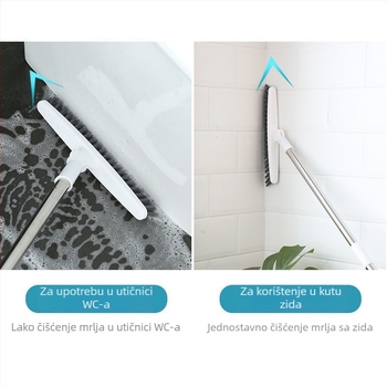 Rotirajuća četka za pod s trokutastim vlaknima, četka za pod s dugom drškom, četka za dekontaminaciju bez razmaka, četka za čišćenje s tvrdim vlaknima