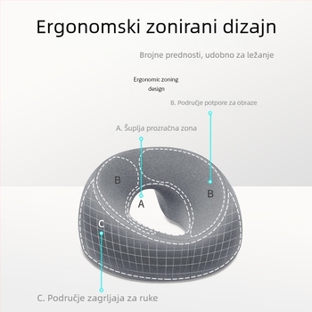 Prekogranični jastuk za kozmetički salon Amazon, kozmetički krevet, poseban jastuk, masažni krevet, prostirka za lice s rupom, memorijska pjena