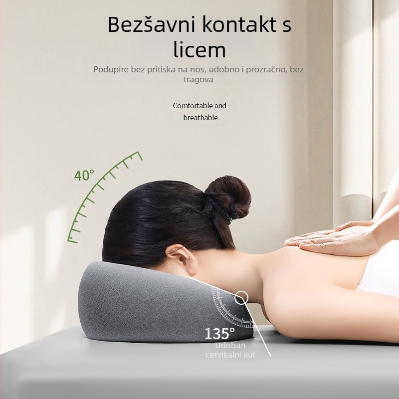 Prekogranični jastuk za kozmetički salon Amazon, kozmetički krevet, poseban jastuk, masažni krevet, prostirka za lice s rupom, memorijska pjena