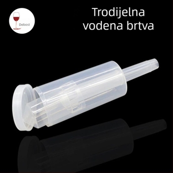 Trodijelni jednosmjerni ventil s vodom za ispuh sekundarne fermentacije domaćeg vinskog piva za sekundarnu fermentaciju