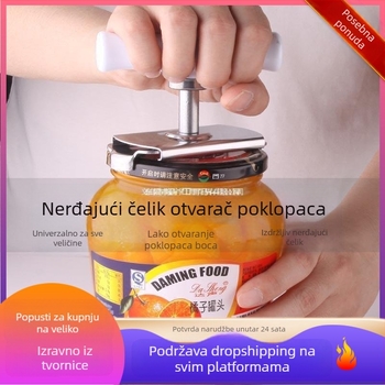Otvarač za konzerve od nehrđajućeg čelika s automatskim otvaranjem, otvarač za čepove i školjke, kreativni kuhinjski automatski otvarač za pivske boce