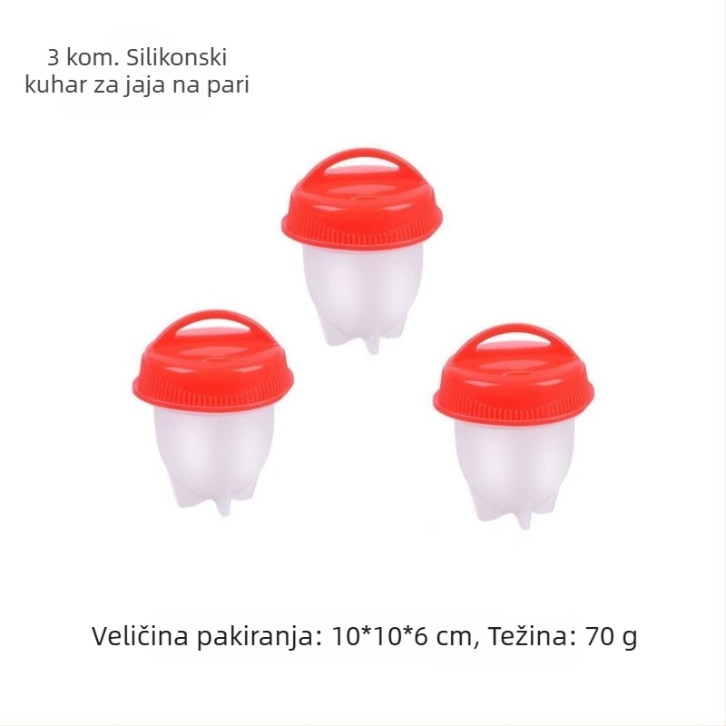 Prekogranično kuhanje jaja, neljepljivi silikonski aparat za kuhanje jaja na pari, šalica za jaja visoke temperature, kreativna šalica za jaja na pari, veleprodaja kuhinjskog pribora