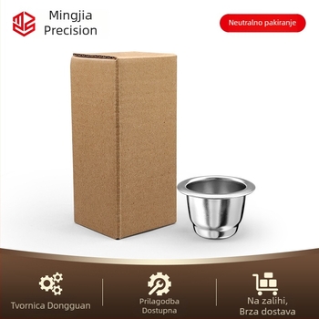 Prekogranično kompatibilna Xiaomi Nespresso šalica za kavu s kapsulama od nehrđajućeg čelika s poklopcem od aluminijske folije za višekratnu upotrebu
