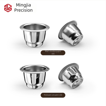 Prekogranično kompatibilna Xiaomi Nespresso šalica za kavu s kapsulama od nehrđajućeg čelika s poklopcem od aluminijske folije za višekratnu upotrebu
