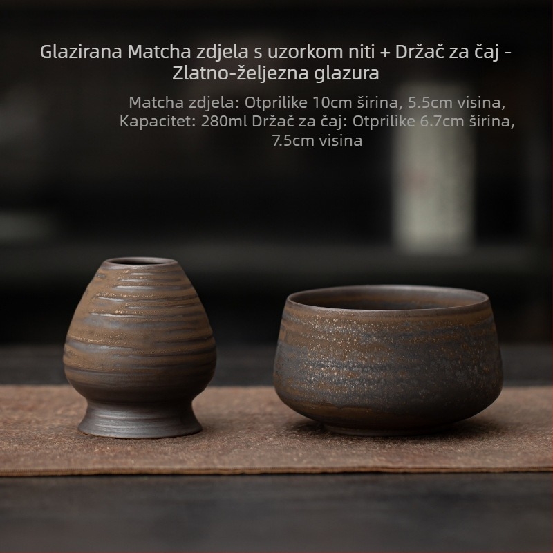 Japanski stil peći za promjenu Retro keramička zdjela za Matcha zdjela za čaj zdjela za čaj mjesto za čaj dinastije Song alat za mjesto za čaj