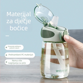 Lijepa ljetna šalica sa slamkom za studentice, slatka čajnik, prijenosna Wuben šalica, plastična šalica, dječja šalica za vodu