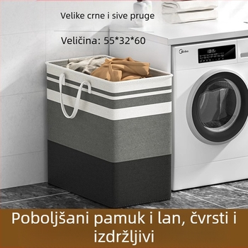 Košara za prljavo rublje Kućanska košara za pohranu kupaonice velikog kapaciteta, uzorak prijenosne tkanine, košara za prljavo rublje, vodootporna vrećica za pohranu