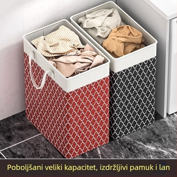 Košara za prljavo rublje Kućanska košara za pohranu kupaonice velikog kapaciteta, uzorak prijenosne tkanine, košara za prljavo rublje, vodootporna vrećica za pohranu